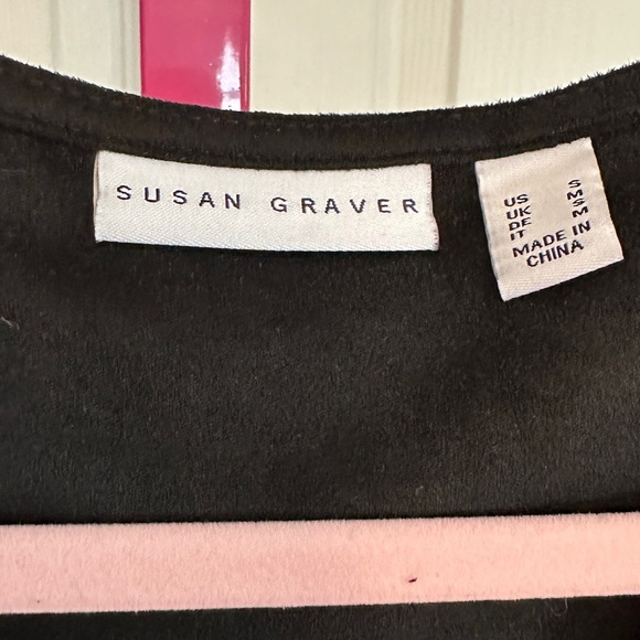 Susan Graver Faux Suede Top S - Picture 4 of 6